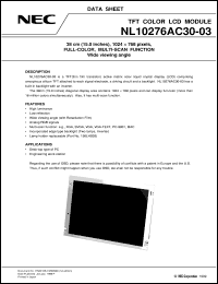 datasheet for NL10276AC30-03 by NEC Electronics Inc.