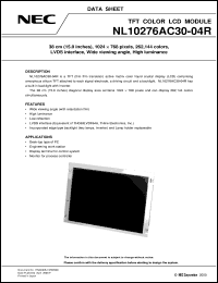 datasheet for NL10276AC30-04R by NEC Electronics Inc.