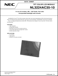 datasheet for NL3224AC35-10 by NEC Electronics Inc.