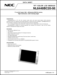 datasheet for NL6448BC20-08 by NEC Electronics Inc.