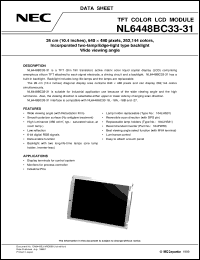 datasheet for NL6448BC33-31 by NEC Electronics Inc.