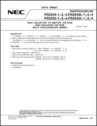 datasheet for PS2534-1 by NEC Electronics Inc.