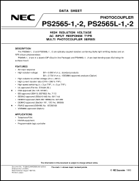 datasheet for PS2565L-1-V by NEC Electronics Inc.