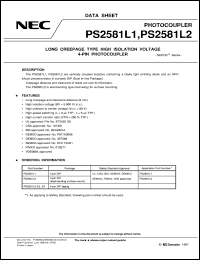 datasheet for PS2581L1 by NEC Electronics Inc.