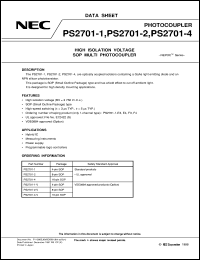 datasheet for PS2701-1 by NEC Electronics Inc.