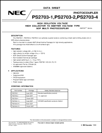 datasheet for PS2703-2-V by NEC Electronics Inc.