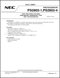 datasheet for PS2802-4 by NEC Electronics Inc.