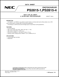 datasheet for PS2815-4 by NEC Electronics Inc.