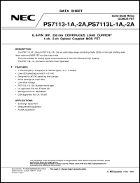 datasheet for PS7113-1A by NEC Electronics Inc.