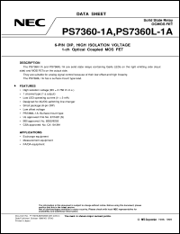 datasheet for PS7360C-1A by NEC Electronics Inc.