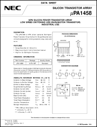 datasheet for UPA1458H by NEC Electronics Inc.