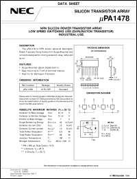 datasheet for UPA1478H by NEC Electronics Inc.