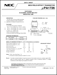 datasheet for UPA1726G-E1 by NEC Electronics Inc.