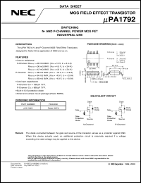 datasheet for UPA1792G-E1 by NEC Electronics Inc.