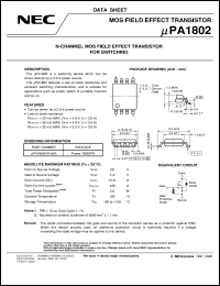 datasheet for UPA1802GR-9JG by NEC Electronics Inc.