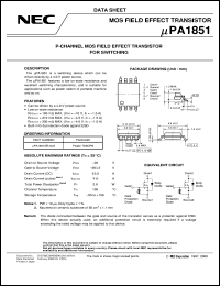 datasheet for UPA1851CR-9JG by NEC Electronics Inc.