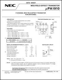 datasheet for UPA1910TE-T1 by NEC Electronics Inc.