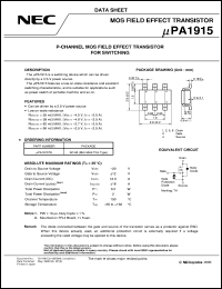 datasheet for UPA1915TE-T1 by NEC Electronics Inc.