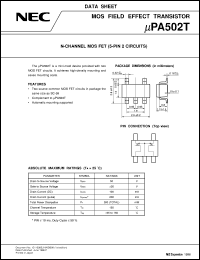 datasheet for UPA502T-T1 by NEC Electronics Inc.