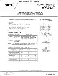 datasheet for UPA803T by NEC Electronics Inc.