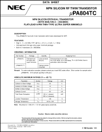 datasheet for UPA804T-T1 by NEC Electronics Inc.