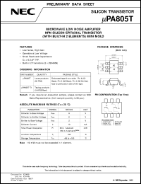 datasheet for UPA805T by NEC Electronics Inc.