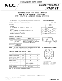 datasheet for UPA812 by NEC Electronics Inc.