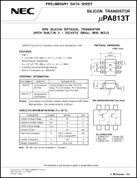 datasheet for UPA813T by NEC Electronics Inc.