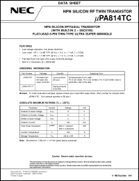 datasheet for UPA814T-T1 by NEC Electronics Inc.