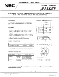 datasheet for UPA833TF by NEC Electronics Inc.