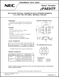 datasheet for UPA834TF by NEC Electronics Inc.