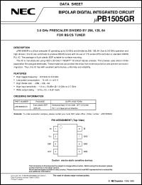 datasheet for UPB1505GR by NEC Electronics Inc.