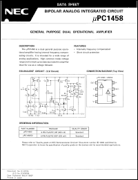 datasheet for UPC1458G2 by NEC Electronics Inc.