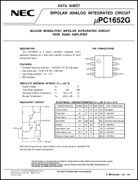 datasheet for UPC1652G by NEC Electronics Inc.