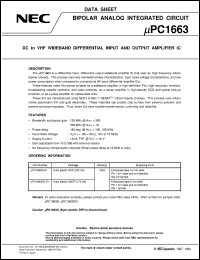 datasheet for UPC1663B by NEC Electronics Inc.
