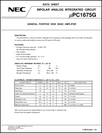 datasheet for UPC1675B by NEC Electronics Inc.