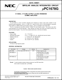 datasheet for UPC1678G-E1 by NEC Electronics Inc.