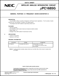 datasheet for UPC1685B by NEC Electronics Inc.