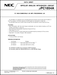 datasheet for UPC1854ACT by NEC Electronics Inc.