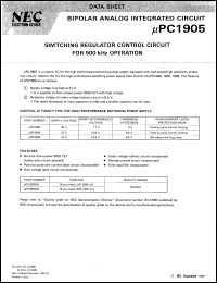 datasheet for UPC1905CX by NEC Electronics Inc.