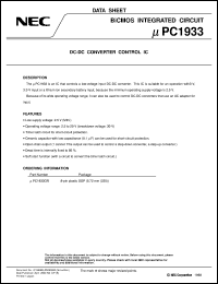datasheet for UPC1933GR by NEC Electronics Inc.