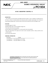 datasheet for UPC1934GR-1JG by NEC Electronics Inc.