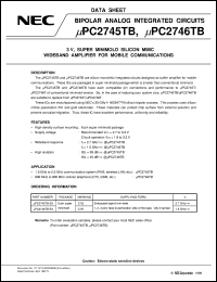 datasheet for UPC2746T by NEC Electronics Inc.