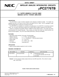 datasheet for UPC2776T by NEC Electronics Inc.