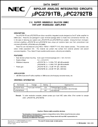 datasheet for UPC2792TB by NEC Electronics Inc.