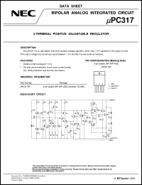datasheet for UPC317H by NEC Electronics Inc.
