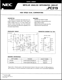datasheet for UPC319C by NEC Electronics Inc.