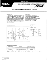 datasheet for UPC4071C by NEC Electronics Inc.