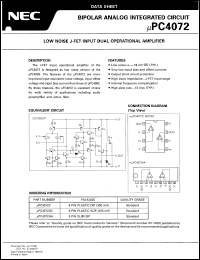 datasheet for UPC4072C by NEC Electronics Inc.