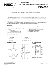 datasheet for UPC4093C by NEC Electronics Inc.